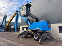 2018 Fuchs MHL331F material handler, rear three-quarter view