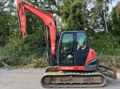 2017 Kubota KX080-4 mini excavator, side view