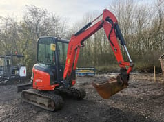 2018 Kubota U27-4 mini excavator, side view