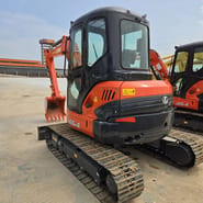 2021 Kubota U55-4 mini excavator, rear three-quarter view 2021 Kubota U55-4 mini excavator, rear three-quarter view