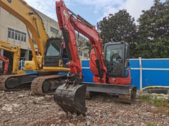 2018 Kubota KX155-3 mini excavator, front three-quarter view 2018 Kubota KX155-3 mini excavator, front three-quarter view
