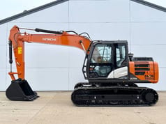 2025 Hitachi Zaxis 140H crawler excavator, side profile view 2025 Hitachi Zaxis 140H crawler excavator, side profile view