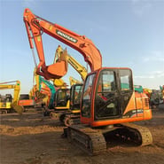 2022 Doosan DH80G mini excavator, rear three-quarter view 2022 Doosan DH80G mini excavator, rear three-quarter view