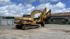 2017 Caterpillar 320CL crawler excavator, rear three-quarter view