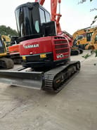 2015 Yanmar ViO55 mini excavator, rear three-quarter view