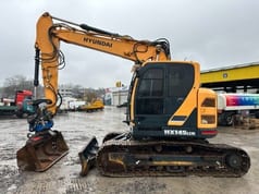 2018 Hyundai HX145LCR crawler excavator, side view