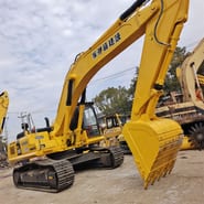 2022 Komatsu PC350-7 crawler excavator, rear three-quarter view