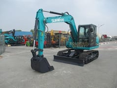 2025 Sunward SWE80E9 mini excavator, side profile view