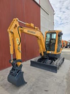2018 Hyundai R35Z-9 mini excavator, front three-quarter view