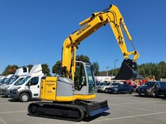 2012 New Holland E90B SR mini excavator, side profile view