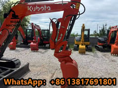 2023 Kubota U50-4 mini excavator, close-up of boom and bucket