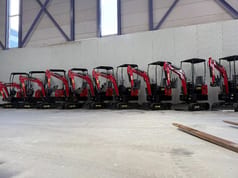 2024 JPC HT-12 mini excavator row view 2024 JPC HT-12 mini excavator row view