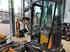 2023 CASE CX 20 D mini excavator, rear three-quarter view