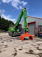 2023 Sennebogen 821 E material handler, front three-quarter view 2023 Sennebogen 821 E material handler, front three-quarter view