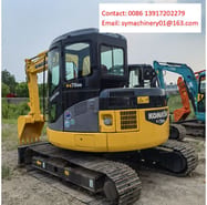 2022 Komatsu PC78US-6 mini excavator, rear three-quarter view 2022 Komatsu PC78US-6 mini excavator, rear three-quarter view