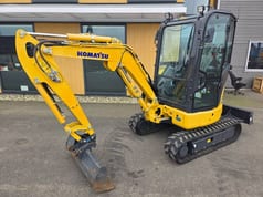 2024 Komatsu PC26 MR-5 mini excavator, side view