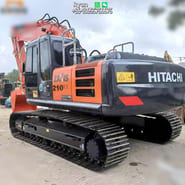 2019 Hitachi Zaxis 210 crawler excavator, rear three-quarter view 2019 Hitachi Zaxis 210 crawler excavator, rear three-quarter view