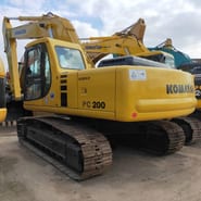 2018 Komatsu PC200-6 crawler excavator, rear three-quarter view 2018 Komatsu PC200-6 crawler excavator, rear three-quarter view