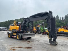 2021 Volvo EW220E TUNNEL wheel excavator, side profile view