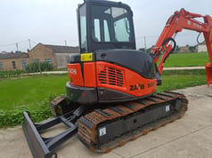 2020 Hitachi Zaxis 50U mini excavator, rear three-quarter view