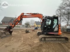 2018 Hitachi ZX85US-5A mini excavator, side profile view 2018 Hitachi ZX85US-5A mini excavator, side profile view