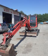 JCB 5 T235 mini excavator, front three-quarter view
