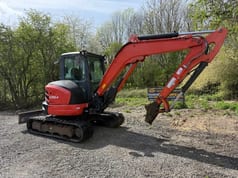 2017 Kubota U55-4 crawler excavator, side view