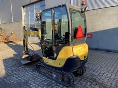2017 Yanmar SV18 mini excavator rear three-quarter view