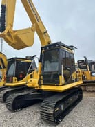 2020 Komatsu PC130-7 crawler excavator, front three-quarter view