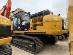 2016 Caterpillar 336D crawler excavator, rear three-quarter view