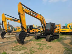 2024 Sany SY215C crawler excavator, front three-quarter view