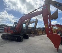2019 Hitachi ZX120 crawler excavator, side profile view 2019 Hitachi ZX120 crawler excavator, side profile view