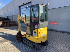 2018 Komatsu PC16R-3HS mini excavator, rear three-quarter view