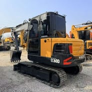 2023 Volvo EC60D crawler excavator, rear three-quarter view