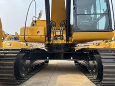 2026 Caterpillar 320GX crawler excavator, front undercarriage view