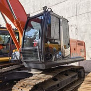 2022 Hitachi Zaxis 200 crawler excavator, side view of cab 2022 Hitachi Zaxis 200 crawler excavator, side view of cab