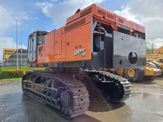 2025 Hitachi Zaxis 890 LC-7 crawler excavator, rear three-quarter view