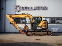 2018 Hyundai HX145LCR crawler excavator, side profile view