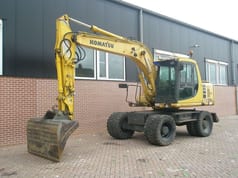 2000 Komatsu PW130ES-6K wheel excavator side view