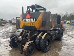 Hydrema MX16 RAIL wheel excavator, rear view Hydrema MX16 RAIL wheel excavator, rear view