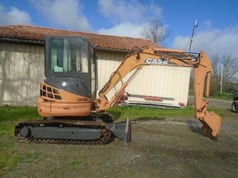 2010 CASE CX36B mini excavator, side profile view