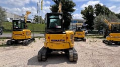 2023 Komatsu PC45 MR-5 mini excavator, rear view