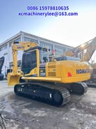 2023 Komatsu PC220 crawler excavator, rear three-quarter view 2023 Komatsu PC220 crawler excavator, rear three-quarter view