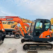 2022 Doosan DX60 crawler excavator, side view