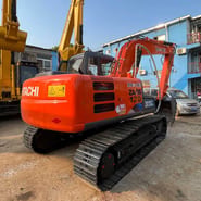 2018 Hitachi Zaxis 120 crawler excavator, rear three-quarter view