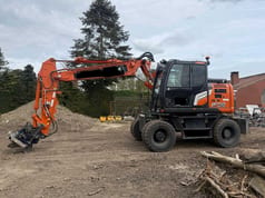 2023 Hitachi Zaxis 155W-7 wheel excavator, side view 2023 Hitachi Zaxis 155W-7 wheel excavator, side view