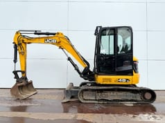 2018 JCB 48Z-1 mini excavator, side profile view
