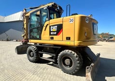 2018 Caterpillar M314F wheel excavator, rear three-quarter view
