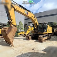 2022 Caterpillar 336GC crawler excavator, front three-quarter view