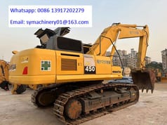 2022 Komatsu PC450 crawler excavator, rear three-quarter view 2022 Komatsu PC450 crawler excavator, rear three-quarter view